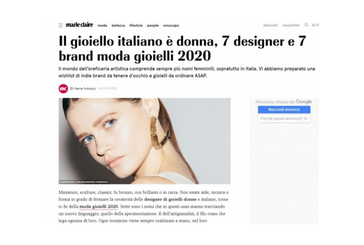 Il gioiello italiano è donna, 7 designer e 7 brand moda gioielli 2020